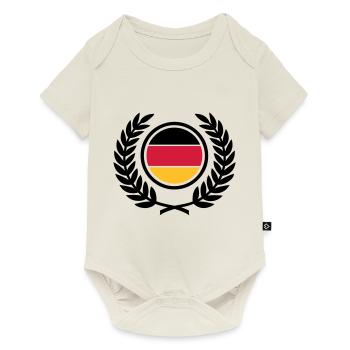 Germany (flag & laurel wreath) - Baby Premium short-sleeve bodysuit - off white - Front
