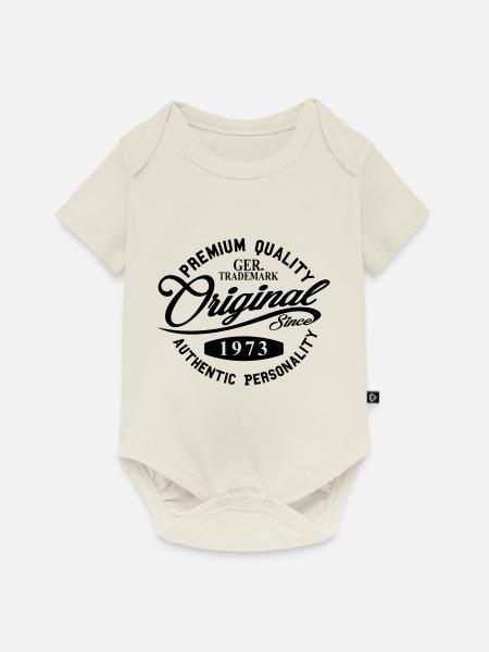 Original Since 1973 - Baby Premium Kurzarmbody - Naturweiß