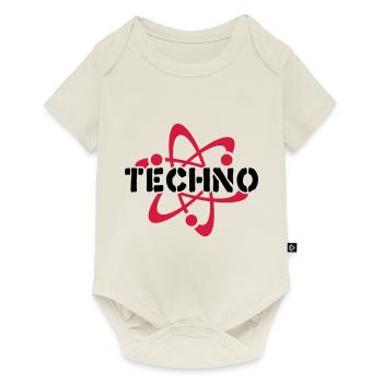 Techno__V003 - Body à manches courtes Premium Bébé - blanc cassé - Devant