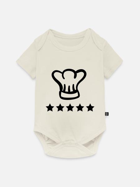 chefkoch - Baby Premium Kurzarmbody - Naturweiß