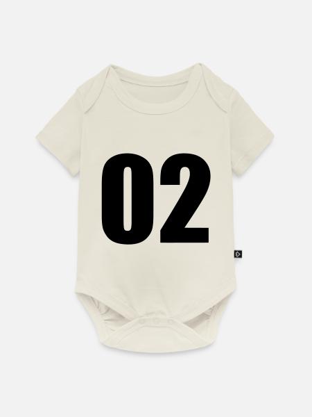 02 - Baby Premium Kurzarmbody - Naturweiß