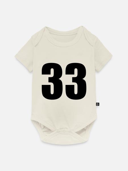 33 - Baby Premium Kurzarmbody - Naturweiß
