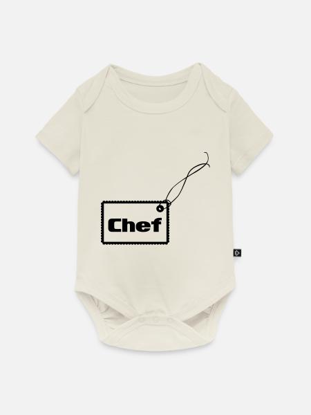 Chef Anhänger - Baby Premium Kurzarmbody - Naturweiß