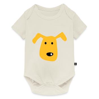 Hund - Baby Premium Kurzarmbody - Naturweiß - Vorne