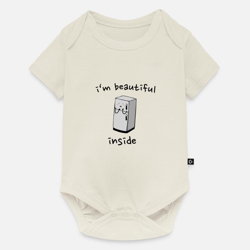 I am beautiful inside - Baby Premium Kurzarmbody - Naturweiß