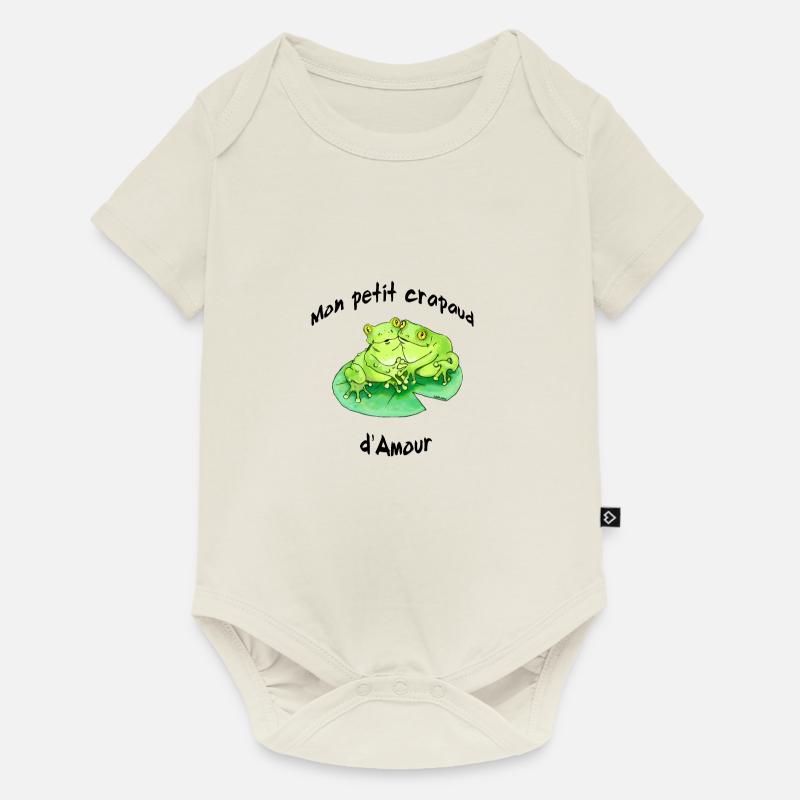 mon petit crapaud d'amour - Body à manches courtes Premium Bébé - blanc cassé