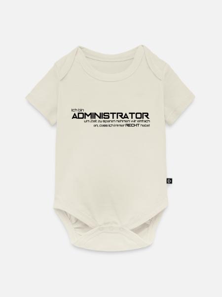 ADMINISTRATOR - Baby Premium Kurzarmbody - Naturweiß
