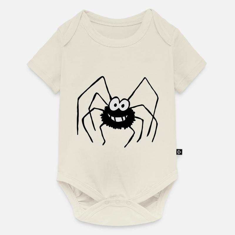 Die Spinne - Baby Premium Kurzarmbody - Naturweiß
