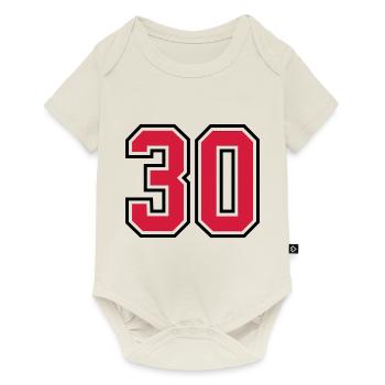 30 sports jersey football number - Baby Premium Kurzarmbody - Naturweiß - Vorne