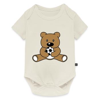 jouer au football club de sport balle baer sweet faible - Body à manches courtes Premium Bébé - blanc cassé - Devant