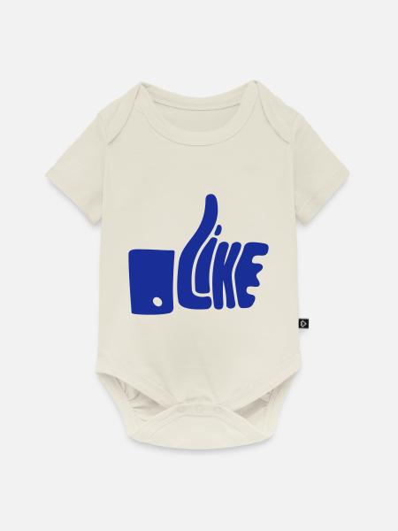 Like - Baby Premium Kurzarmbody - Naturweiß
