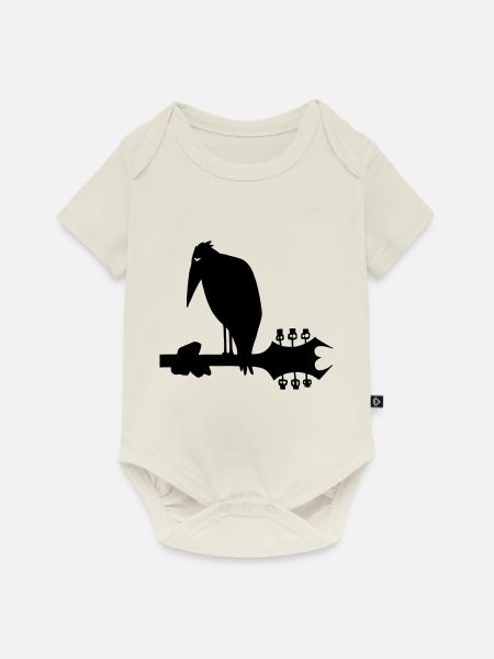 Die Metalheads Krähe - Baby Premium Kurzarmbody - Naturweiß