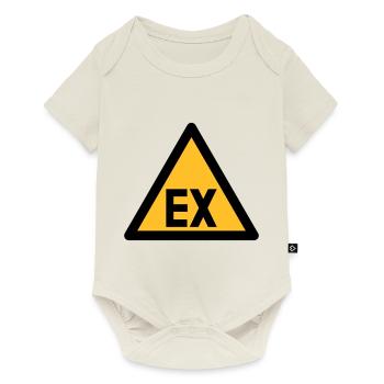 Gefahrensymbol - Explosionsgefahr (2-farbig) - Baby Premium Kurzarmbody - Naturweiß - Vorne