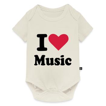 Musik - Baby Premium Kurzarmbody - Naturweiß - Vorne