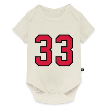 33 sports jersey football number new - Baby Premium Kurzarmbody - Naturweiß - Vorne