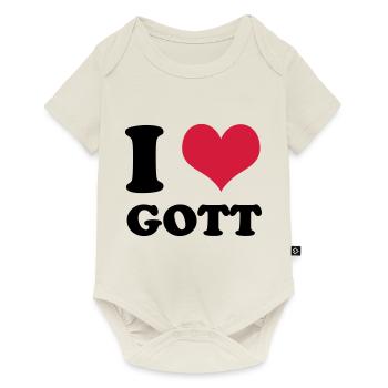 i love gott - Baby Premium Kurzarmbody - Naturweiß - Vorne