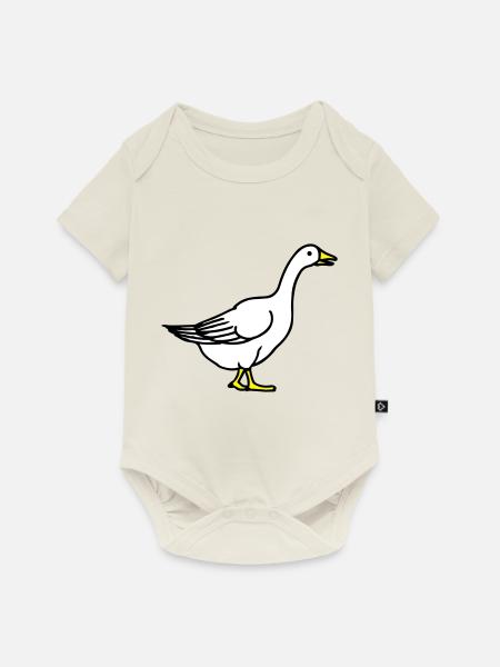 goose - Baby Premium Kurzarmbody - Naturweiß