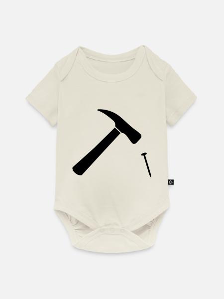 Hammer And Nail - Baby Premium Kurzarmbody - Naturweiß