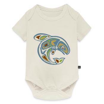 Native American Totem ORCA Killer Whale 3 - Baby Premium Kurzarmbody - Naturweiß - Vorne