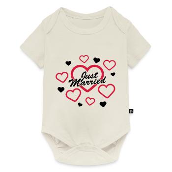 Just Married Design - Baby Premium short-sleeve bodysuit - off white - Front
