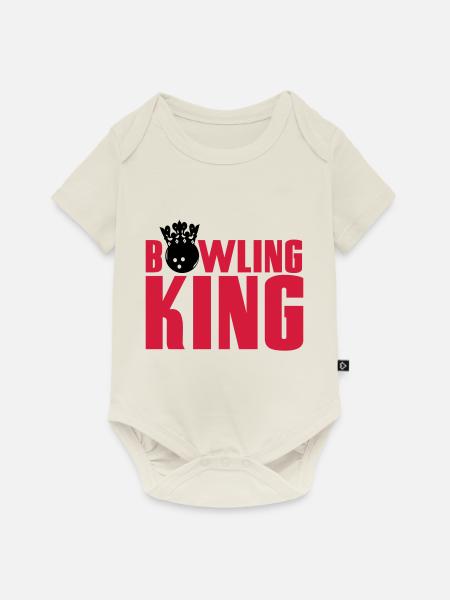 Bowling King - Baby Premium Kurzarmbody - Naturweiß