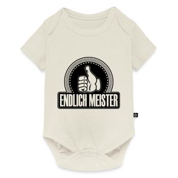 Endlich Meister Daumen hoch - Baby Premium Kurzarmbody - Naturweiß - Vorne