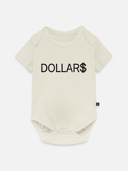 Dollar - Baby Premium Kurzarmbody - Naturweiß