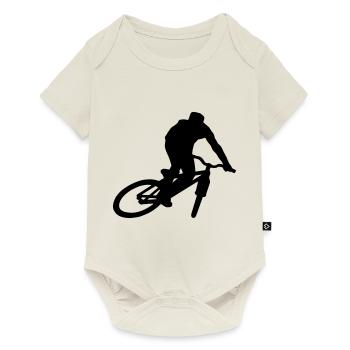 mountain bike mtb skid skidding - Baby Premium short-sleeve bodysuit - off white - Front