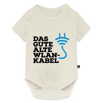 WLAN Kabel Computer Shirt - Baby Premium Kurzarmbody - Naturweiß - Vorne