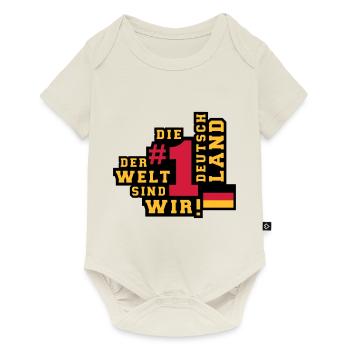 Deutschland (Nummer 1 der Welt) 01 - Baby Premium Kurzarmbody - Naturweiß - Vorne