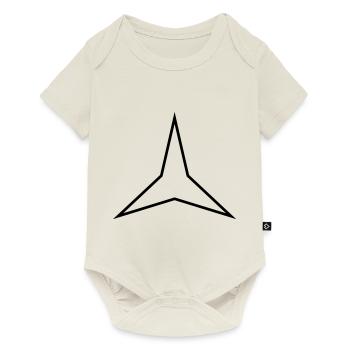 stern 3 zacken - Baby Premium Kurzarmbody - Naturweiß - Vorne