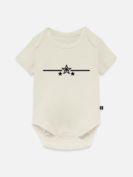 Star Stripe - Baby Premium Kurzarmbody - Naturweiß