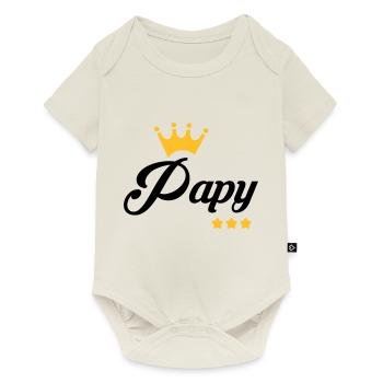Papy Papi Grand-Père Retraite famille - Body à manches courtes Premium Bébé - blanc cassé - Devant