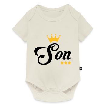 Son Sohn Fils Baby Bébé Boy Birth - Baby Premium short-sleeve bodysuit - off white - Front