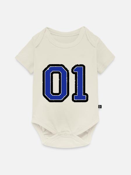 01 - Baby Premium Kurzarmbody - Naturweiß