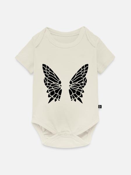 Fluegel vom Schmetterling - Baby Premium Kurzarmbody - Naturweiß