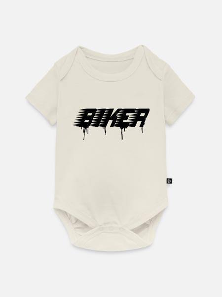 biker - Baby Premium Kurzarmbody - Naturweiß