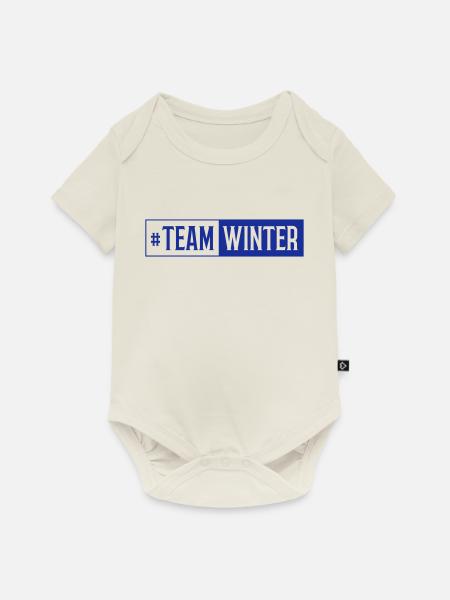 winter team - Baby Premium Kurzarmbody - Naturweiß