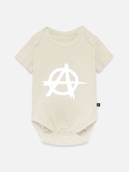 Weiße Anarchie - Baby Premium Kurzarmbody - Naturweiß