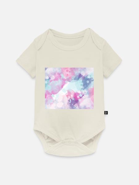 Aquarell Druck - Baby Premium Kurzarmbody - Naturweiß