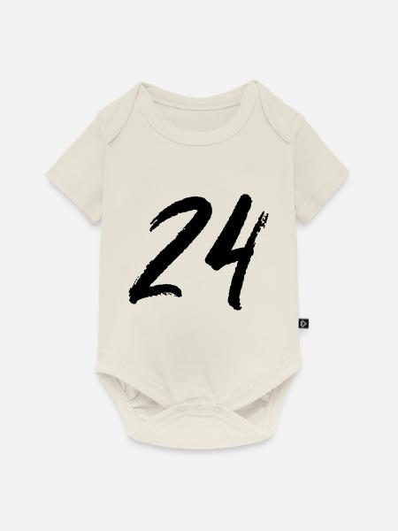 24 - Baby Premium Kurzarmbody - Naturweiß