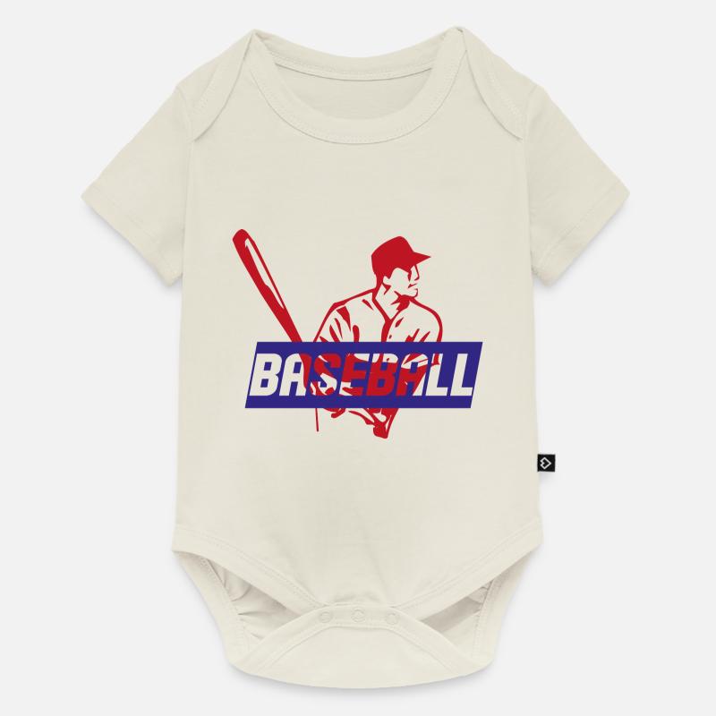 Baseball - Body à manches courtes Premium Bébé - blanc cassé