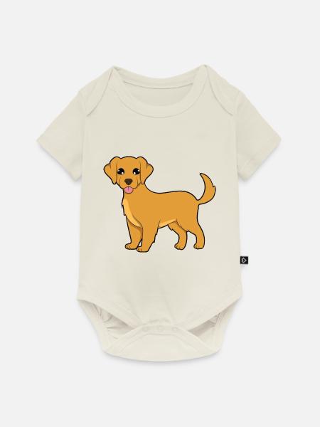 Golden Retriever - Baby Premium Kurzarmbody - Naturweiß