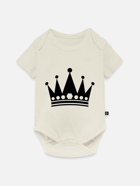 krone - Baby Premium Kurzarmbody - Naturweiß