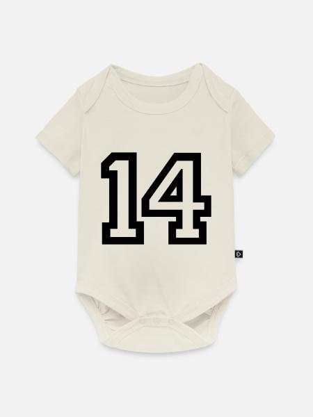 14 Collegestyle - Baby Premium Kurzarmbody - Naturweiß
