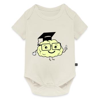 smart brain 02 - Baby Premium short-sleeve bodysuit - off white - Front