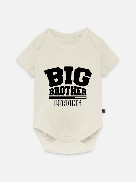 Big Brother Loading - Baby Premium Kurzarmbody - Naturweiß