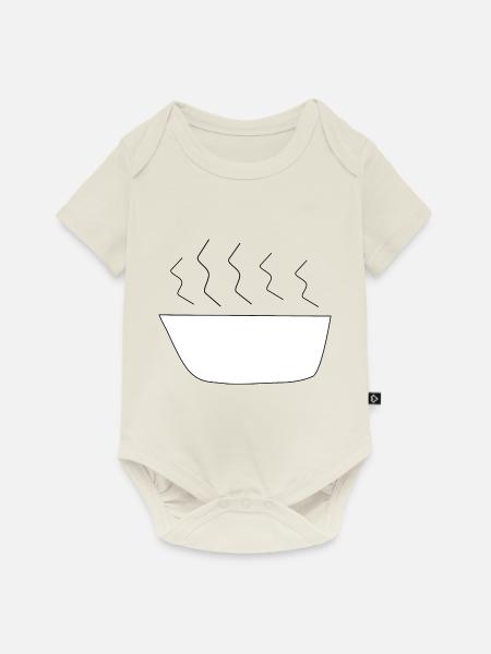 Suppe - Baby Premium Kurzarmbody - Naturweiß