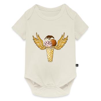 Eis - Baby Premium Kurzarmbody - Naturweiß - Vorne