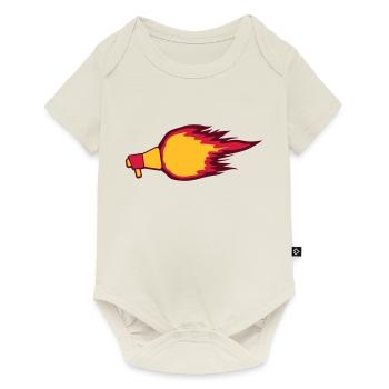 Fire Flame Megaphone Symbol - Baby Premium short-sleeve bodysuit - off white - Front